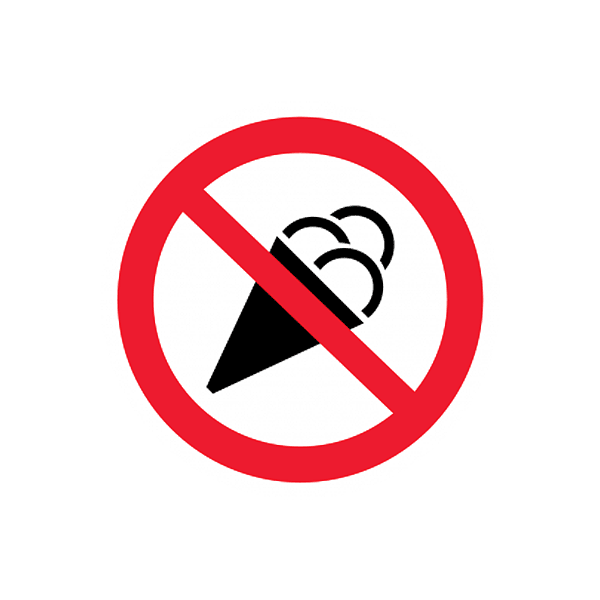 С мороженым не входить знак