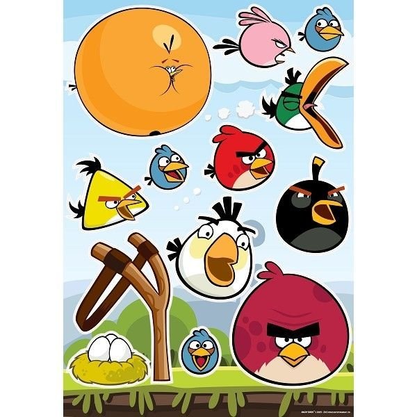 Энгри бёрдз наклейки
