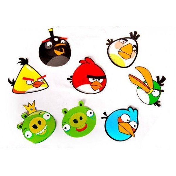 Злые птички наклейки