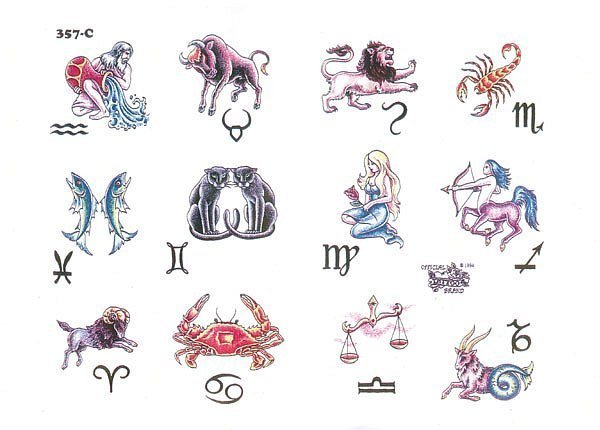 Татуировки маленькие эскизы знаки зодиака