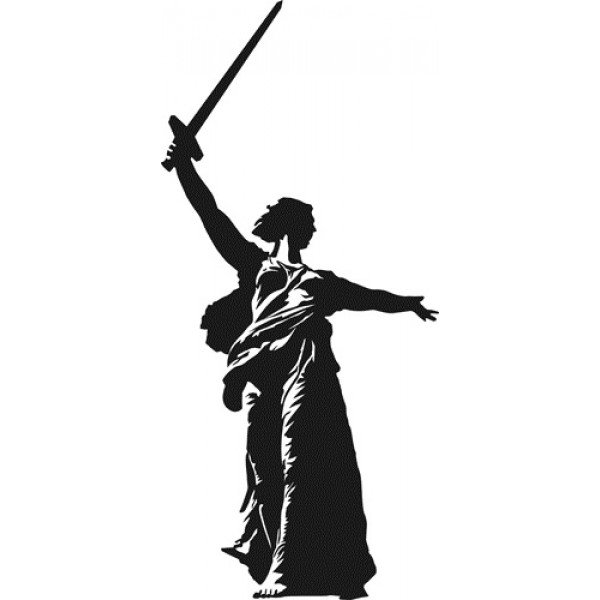 Родина-мать Волгоград трафарет