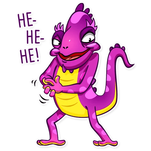 Хамелеон стикер