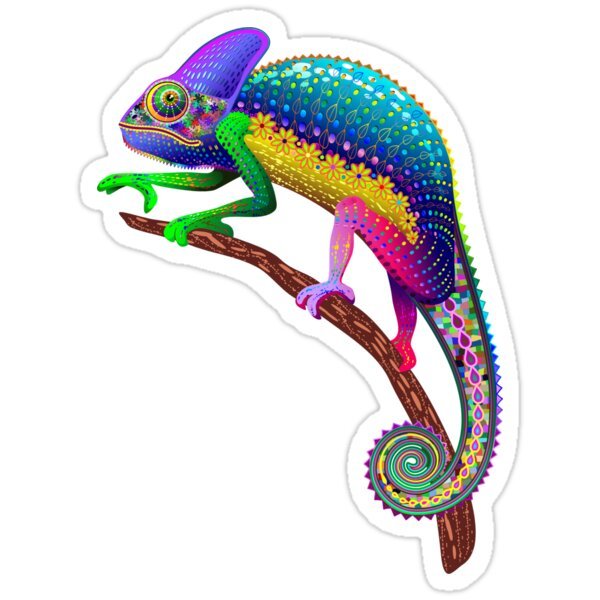 Наклейки интерьерные хамелеон