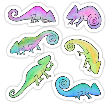 Хамелеон стикер