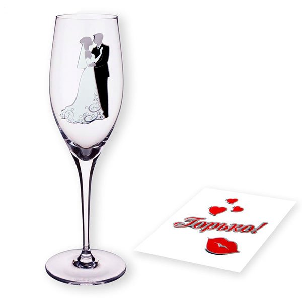 Наклейки на бокалы Свадебные