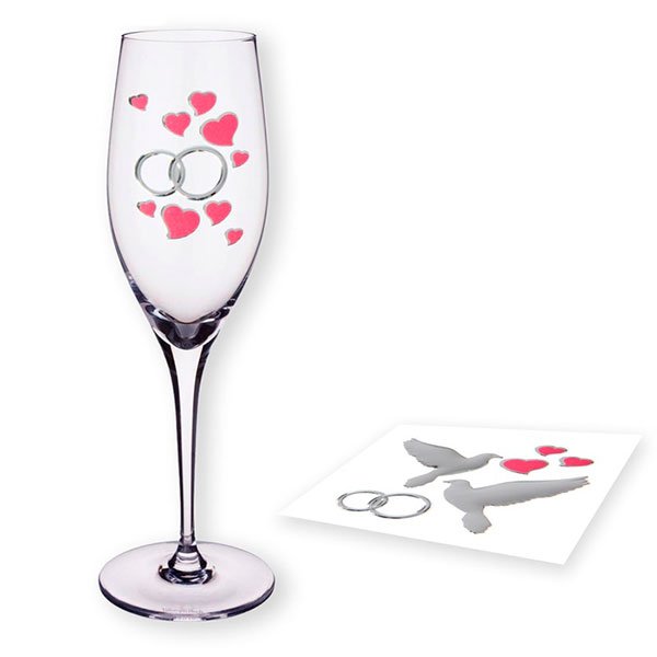 Наклейки на бокалы Свадебные