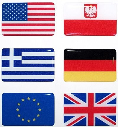 Наклейки с национальными флагами