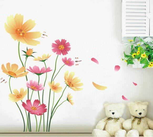 Наклейки на стену цветы