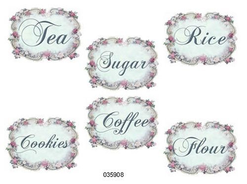 Винтажные надписи для сыпучих