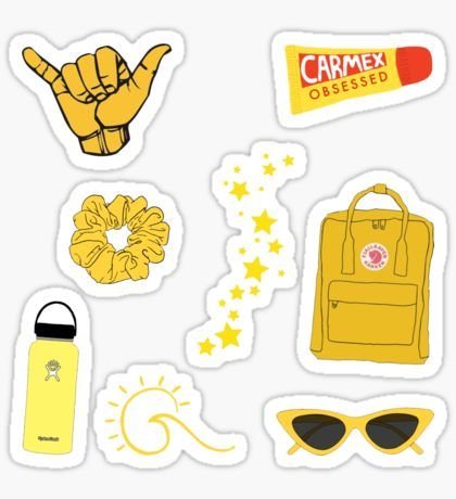 Стикеры для распечатки желтые