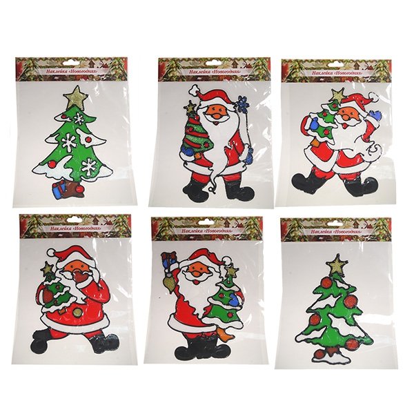 Новогодние полимерные наклейки