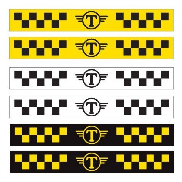 Наклейки шашечки для такси