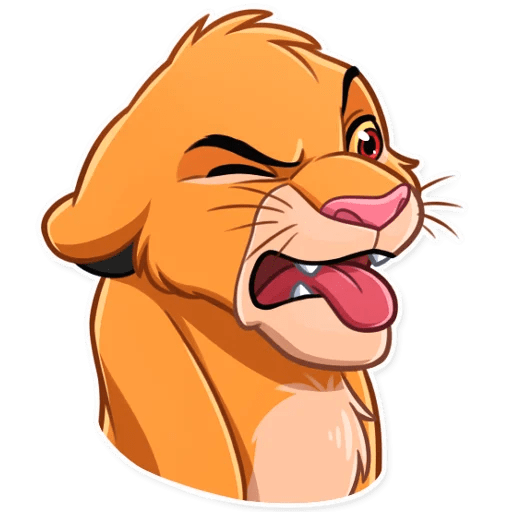 Симба Лев Стикеры