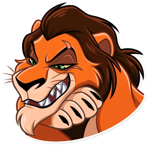 Симба и Нала для наклейки