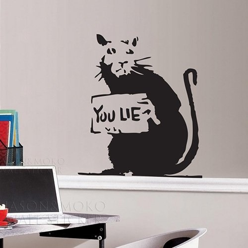 Крыса Бэнкси наклейка