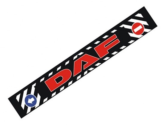 Брызговик длинномер с надписью "long vehicle" 2050*320 мм