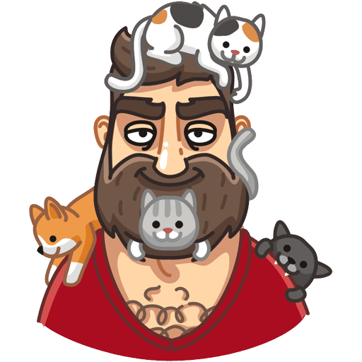 Бородатый стикер