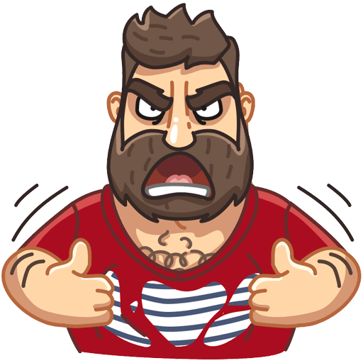 Бородатый стикер