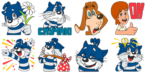 Стикеры Простоквашино