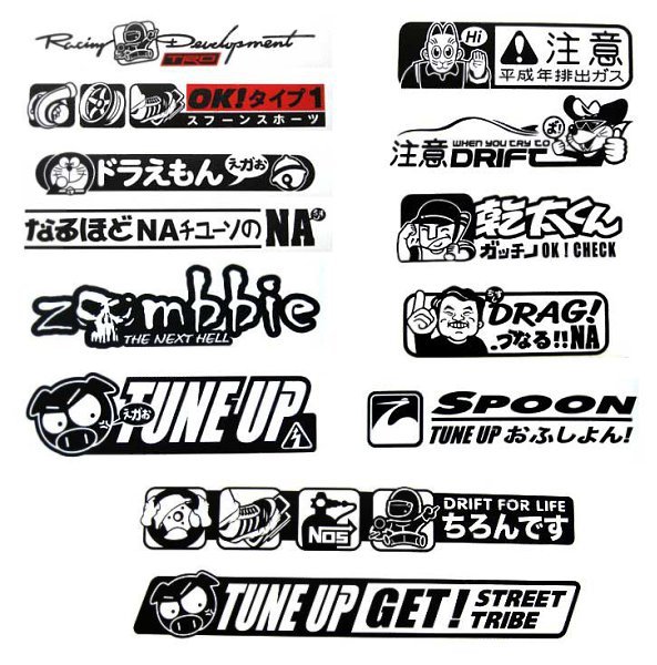 Наклейки на японских автомобилях