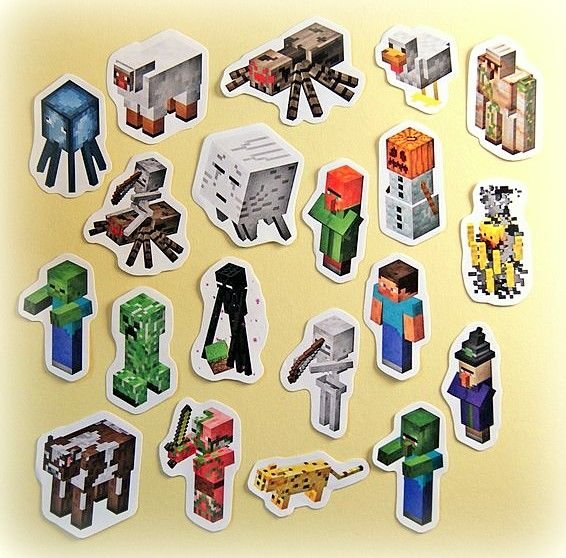 Minecraft наклейки (50 фото)