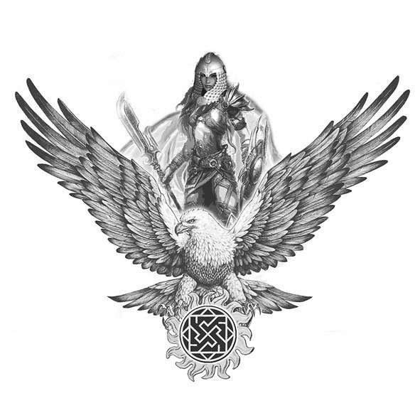 Валькирия Скандинавская мифология тату