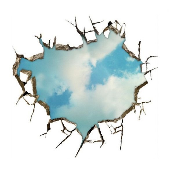 Нарисованная дыра в стене