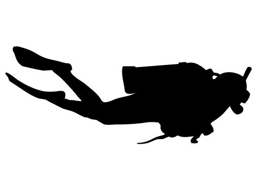 Дайвер силуэт