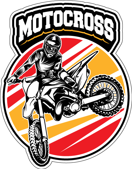 Наклейки в стиле мотокросса