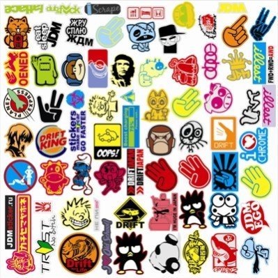 Стикеры много на одном листе