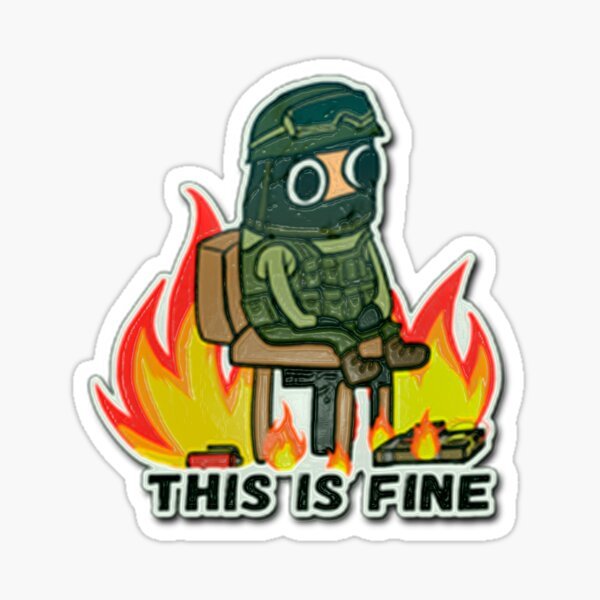 Наклейка this is Fine КСГО