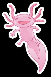 Стикеры аксолотль