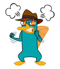 Перри Утконос из бумаги