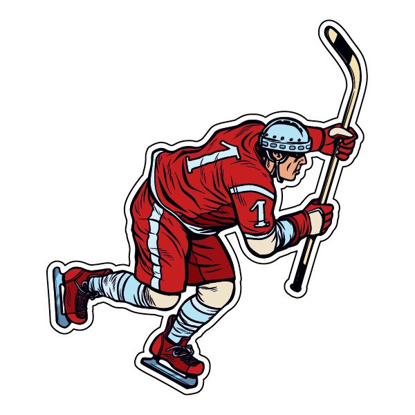 Хоккеист вратарь силуэт