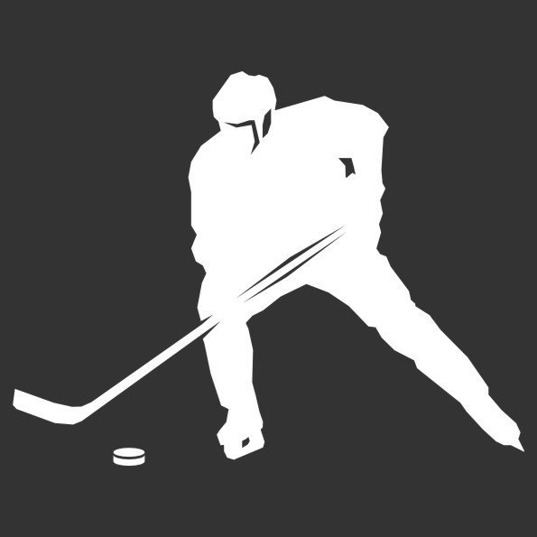 Хоккейный вратарь наклейка