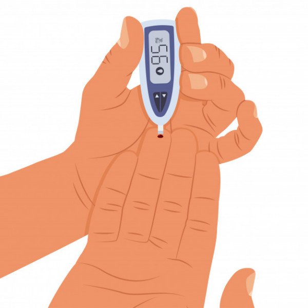 Глюкометр измерение Глюкозы в крови вектор