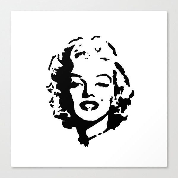 Черно белый портрет Мерлин Монро