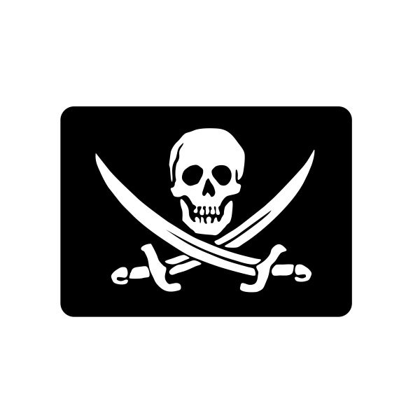 Наклейка пиратский флаг на авто