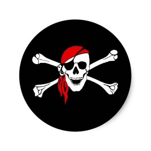 Пират на черном фоне