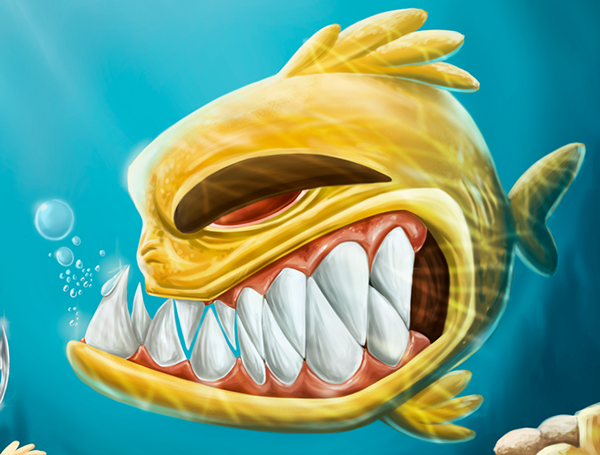 Акула контурный рисунок