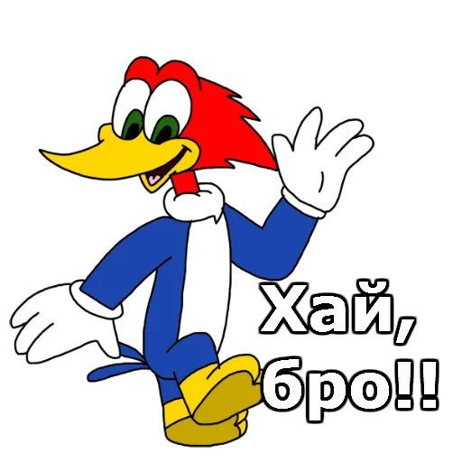 Наклейка дятел Вуди