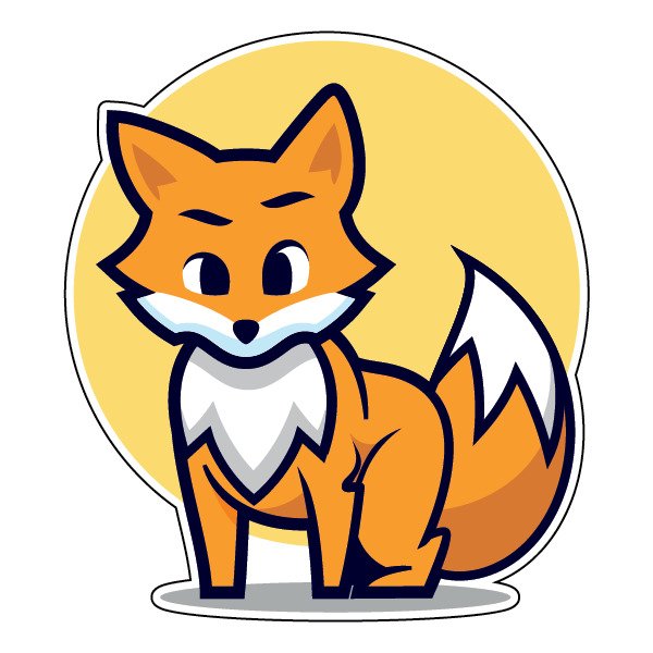 Милые наклейки лиса