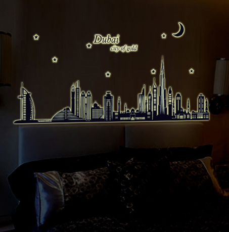 Флуоресцентные наклейки на стены