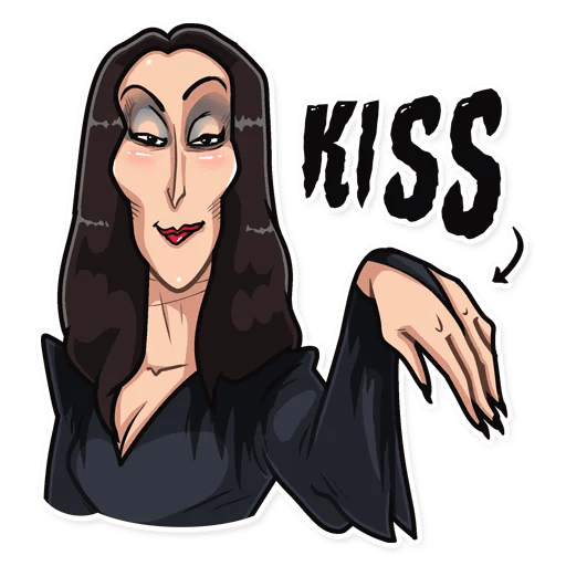 Семейка Аддамс Стикеры телеграмм