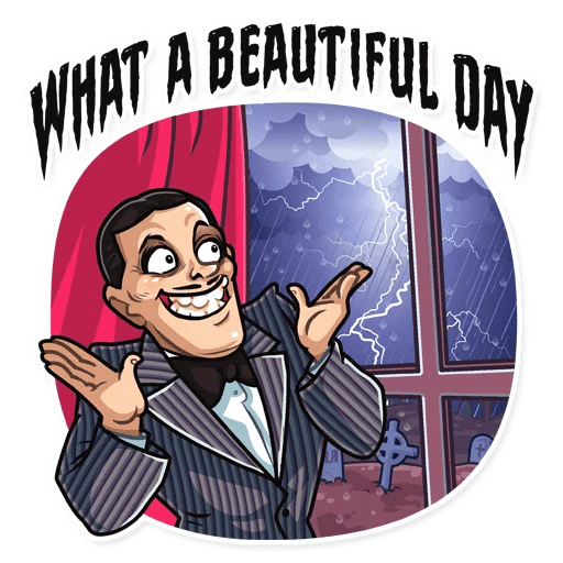 Стикеры семейка Аддамс