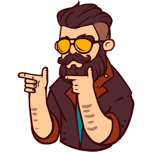 Борода стикер