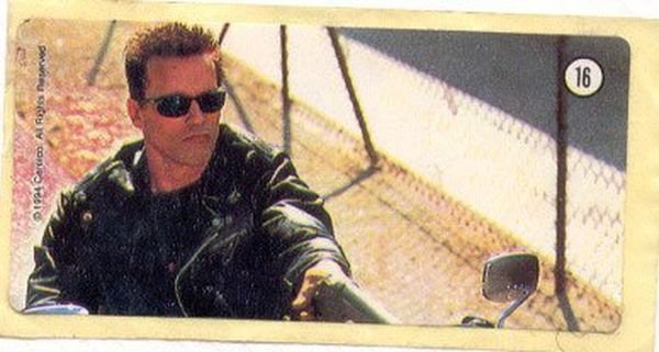 Терминатор 2 наклейки от жвачек