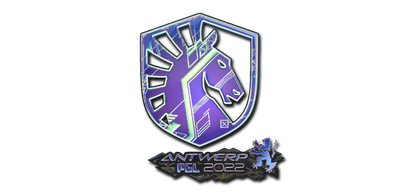 Синие наклейки команд КС го