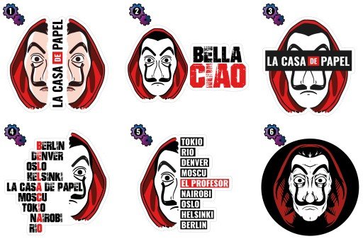 La casa de papel наклейки