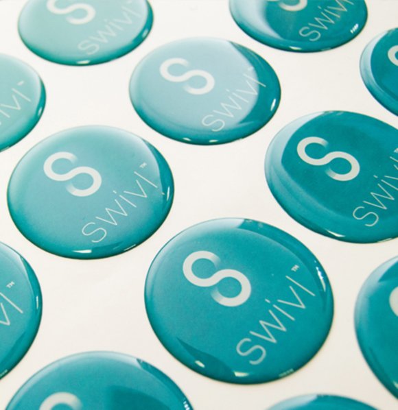 Объемные наклейки со смолой